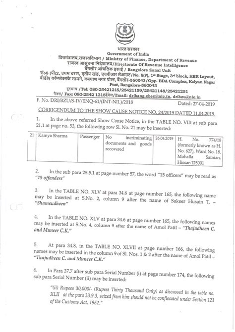 Corrigendum Dt 27 LLB LAW Honors Studocu