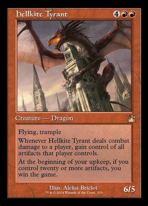 Hellkite Tyrant Ravnica Remastered Variants Card Kingdom