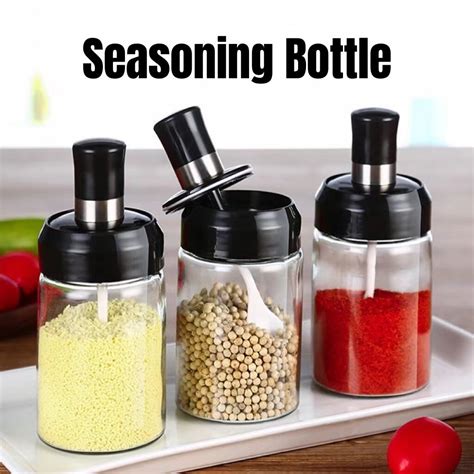 Kitchen Seasoning Bottle Glass Spice Jars Seasoning Box Condiment Jar