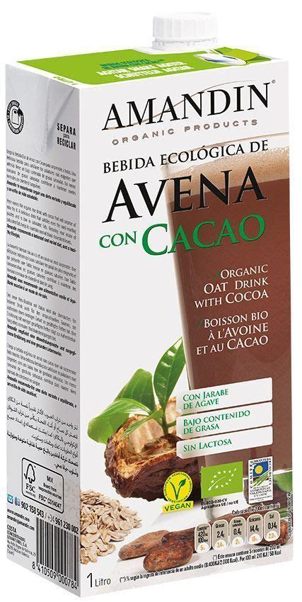 Bebida ecológica de avena con cacao de Amandín Bio Eco Actual