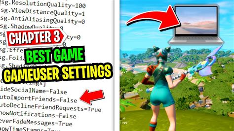 Best Game User Settings For Fortnite Laptop Insane Fps Boost Best Resolution Game Tweaks