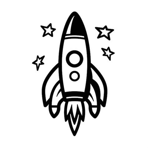 Premium Vector Rocket Ship Isolated Coloring Page For Kids Rocket