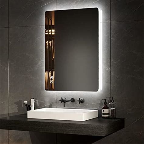 EMKE Bluetooth Bathroom Mirror With Shaver Points 500x700mm Backlit