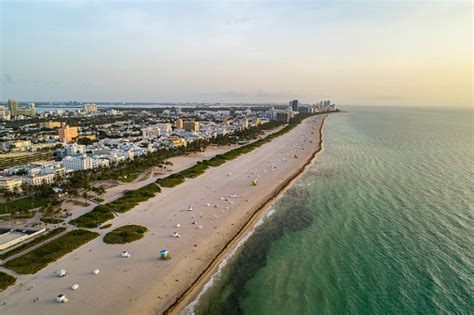 Pantai South Point Pantai Miami Florida Foto Stok Unduh Gambar