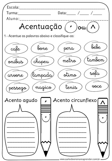 Atividade Acentuação De Palavras Paroxítonas 4 Ano Com Gabarito