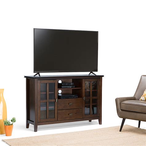 Simpli Home Artisan Solid Wood Inch Wide Transitional Tv Media