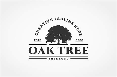 Premium Vector Oak Tree Hipster Logo Template