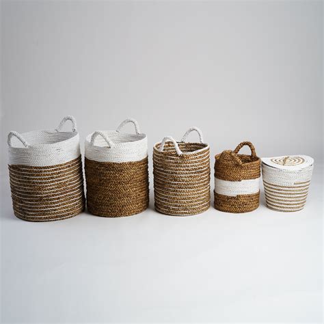 Panier De Rangement En Jacinthe D Eau H 39 Cm Wanda Collection