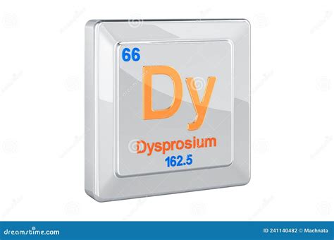 Dysprosium 3d Rendering Of Symbols Of The Elements Of The Periodic Table Atomic Number Atomic