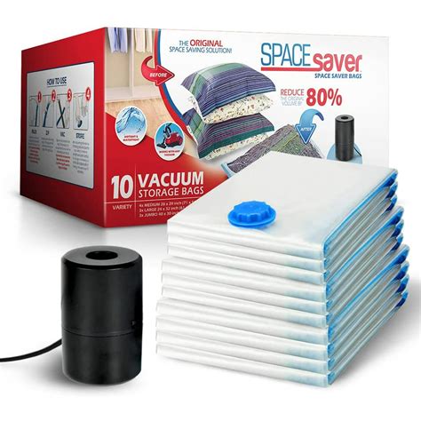 Spacesaver Premium Vacuum Storage Bags 80 More Storage Electric Pump