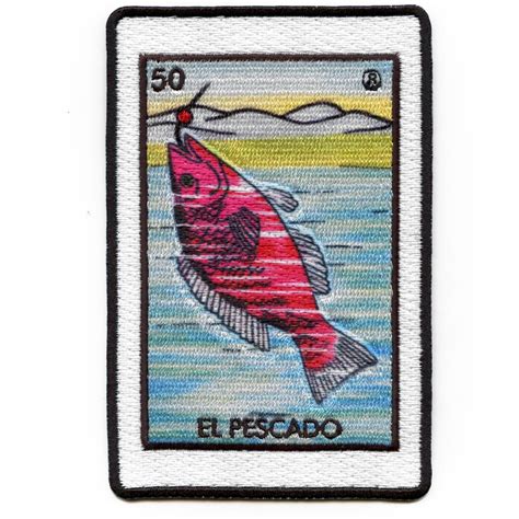 El Pescado Patch Mexican Loteria Card Sublimated Embroidery Iron On