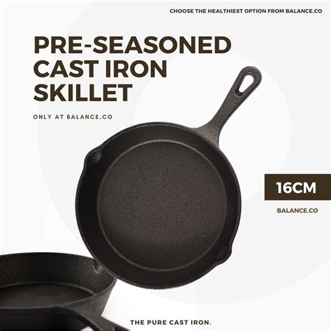 16cm Premium Pre Seasoned Cast Iron Skillets Non Stick Pan Outdoor Camping Cookware