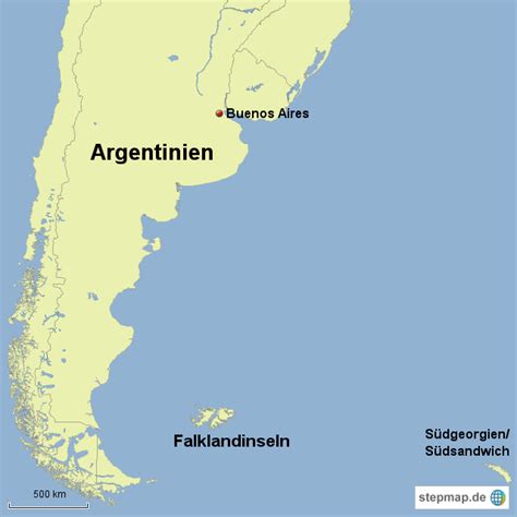 Stepmap Argentinien Falklandinseln S Dgeorgien Landkarte F R