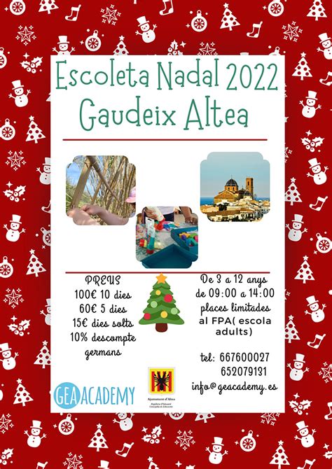 LA REGIDORIA D EDUCACIÓ POSA EN MARXA UN ANY MÉS L ESCOLA DE NADAL