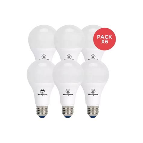 Westinghouse Pack X6 Ampolleta Led A60 9w Luz Cálida E27 Westinghouse Westinghouse