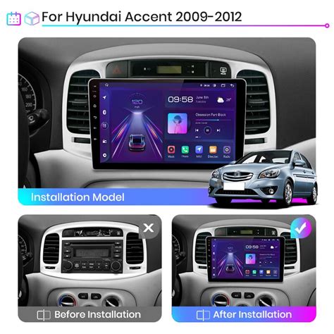 V1 Wireless Carplay 256GB 2 Din Android Auto Car Radio For Hyundai