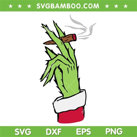 Grinch Smoking Blunt SVG, Roll Marijuana Blunt