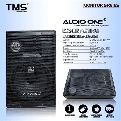 Speaker Aktif Monitor Mx Audio One Mx Inch Aktiv Speaker