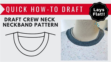 How To Draft A Crew Neck Collar Pattern For T Shirt Youtube