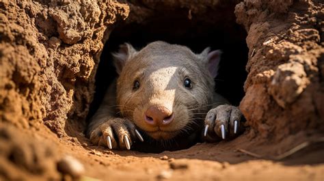 Premium AI Image | Southern HairyNosed Wombat Lounging in its Habitat