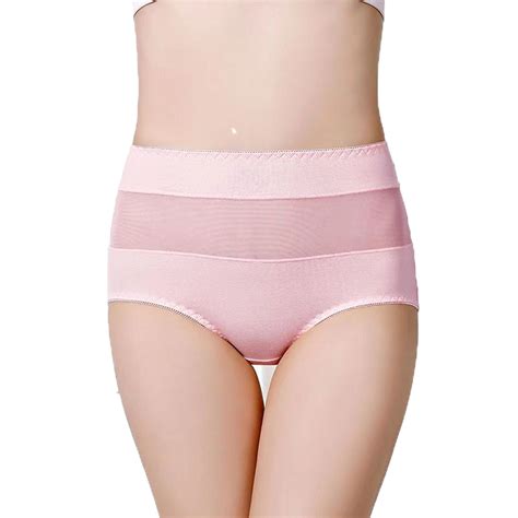 Taiaojing Womens Cotton Briefs Panties 6 Pack Plus Size High Waist