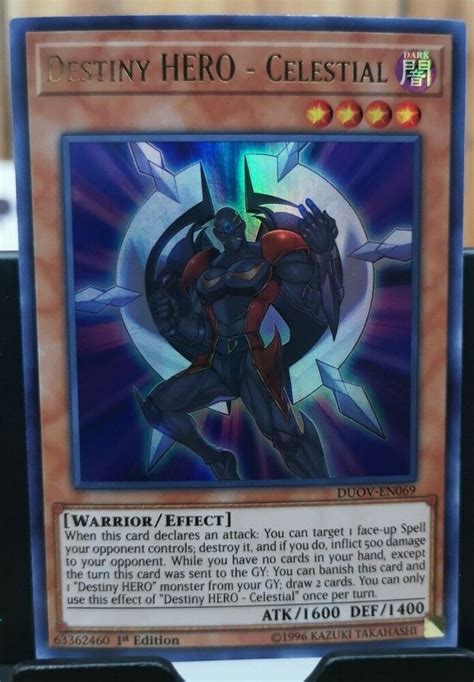 Yu Gi Oh Destiny Hero Celestial 1st Edition Duov En069 Ultra Rare