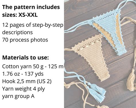 Crochet Thong Bikini Bottom Pattern PDF File On English For Beginners