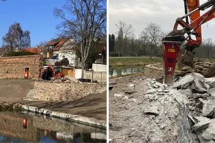 Delitzsch Wiederaufbau der Stadtmauer mit Überraschungen