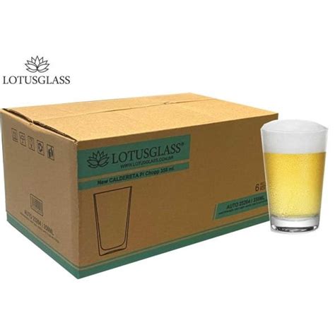 Jogo 18 Copo Chopp Caldereta 350 Ml Vidro Resistente Tipo Brahma