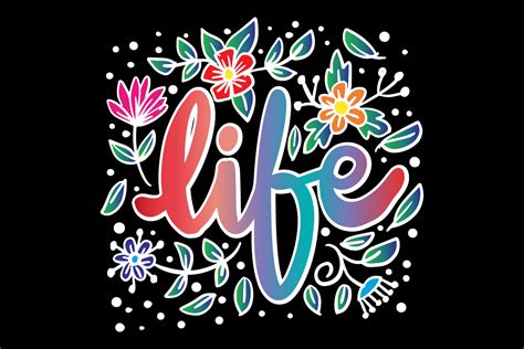 Life Hand Lettering Graphic By Han Dhini · Creative Fabrica