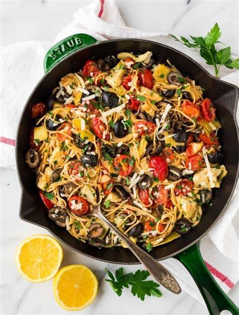 Mediterranean Pasta Fast Healthy Pasta Recipe Wellplated