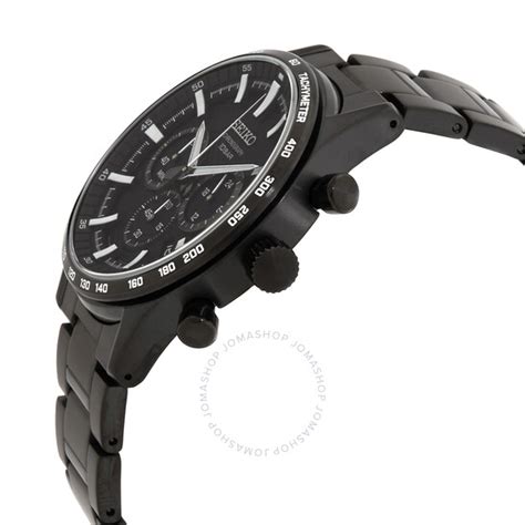 Seiko Chronograph Quartz Black Dial Mens Watch Ssb415p1 4954628247063 Watches Stainless