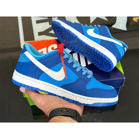 NIKE DUNK LOW AZUL BEBE E AZUL ESCURO UNISSEX Shopee Brasil