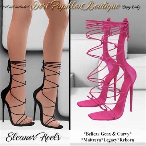 Second Life Marketplace Dpb Eleanor Heels Hot Pink Maitreya Belleza Genx And Curvy Legacy