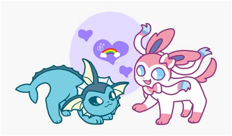 Vaporeon And Sylveon, HD Png Download , Transparent Png Image - PNGitem