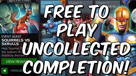 Free To Play Squirrels Vs Skrulls Uncollected Completion Marvel Contest Of Champions Youtube