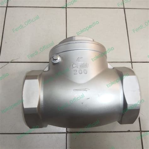 Jual Swing Check Valve Stainless Ss Drat Inch Klep Tabok