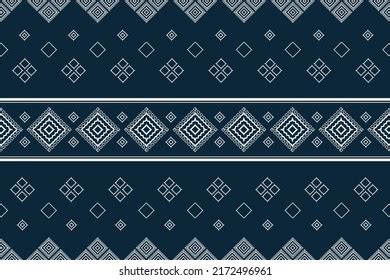 Fabric Pattern Design On Blue Background Stock Vector (Royalty Free ...