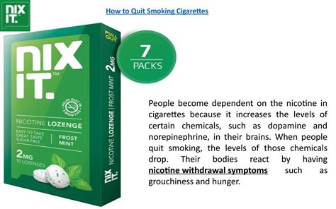 Nicotine replacement therapy for smoking cessation by lozenges - Issuu