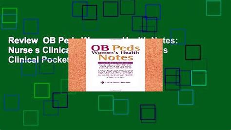 Review Ob Peds Women S Health Notes Nurse S Clinical Pocket Guide