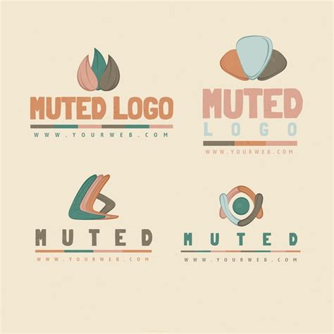 Free Vector | Muted colors logo design