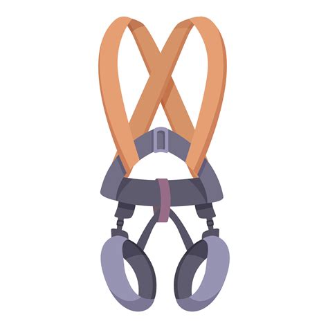 Graphic Of A Colorful Cartoonstyle Climbing Harness On A White