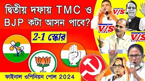 লোকসভা ভোট 2024 দ্বিতীয় দফায় পিছিয়ে Tmc বুথ ফেরত সমীক্ষা। West