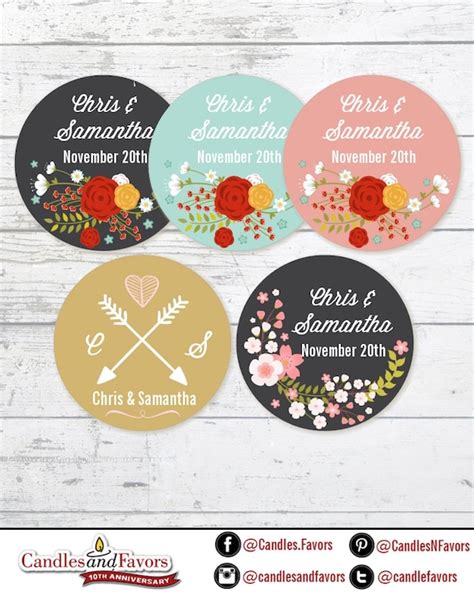 Bridal Labels Wedding Favor Labels Personalized Stickers For