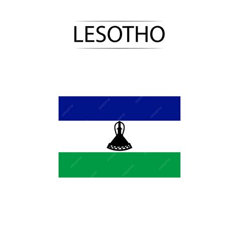 Premium Vector Lesotho National Flag Of Lesotho Logo Template