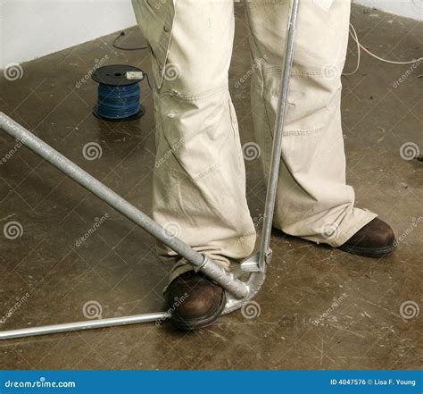 Electrical Pipe Bending stock photo. Image of shoes, equipment - 4047576