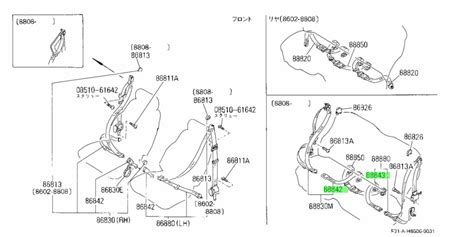 Nissan F F Belt Assembly Rear Seat Buckle