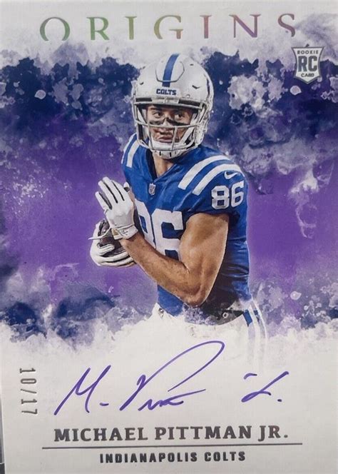 Michael Pittman Jr 2020 Origins RA MP Rookie Autographs Purple FOTL