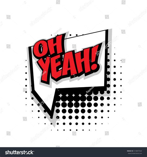 Lettering Oh Yeah Comic Text Sound Stock Vector (Royalty Free ...