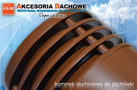 Kominki dachowe aluminiowe wentylacyjne do dachówki